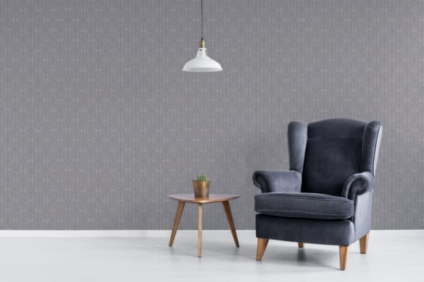 gray art deco unpasted wallpaper