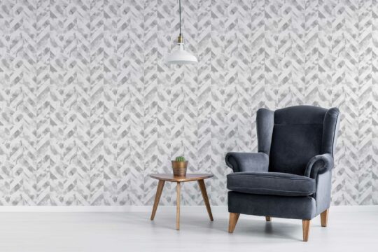 Silvery Gray self-adhesive wallpaper by Fancy Walls