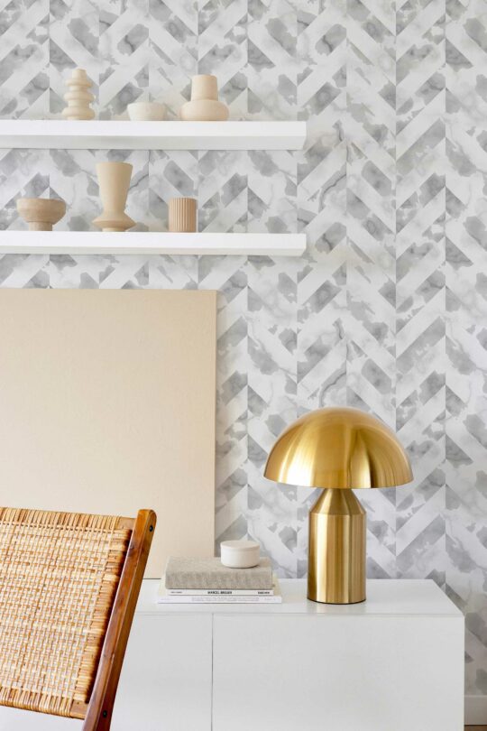 Graystone peel and stick wallpaper by Fancy Walls
