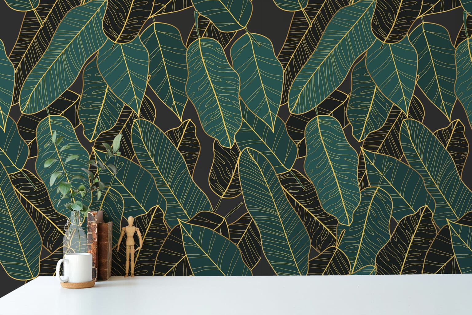 Banana leaf Wallpaper - Peel and Stick or Non-Pasted