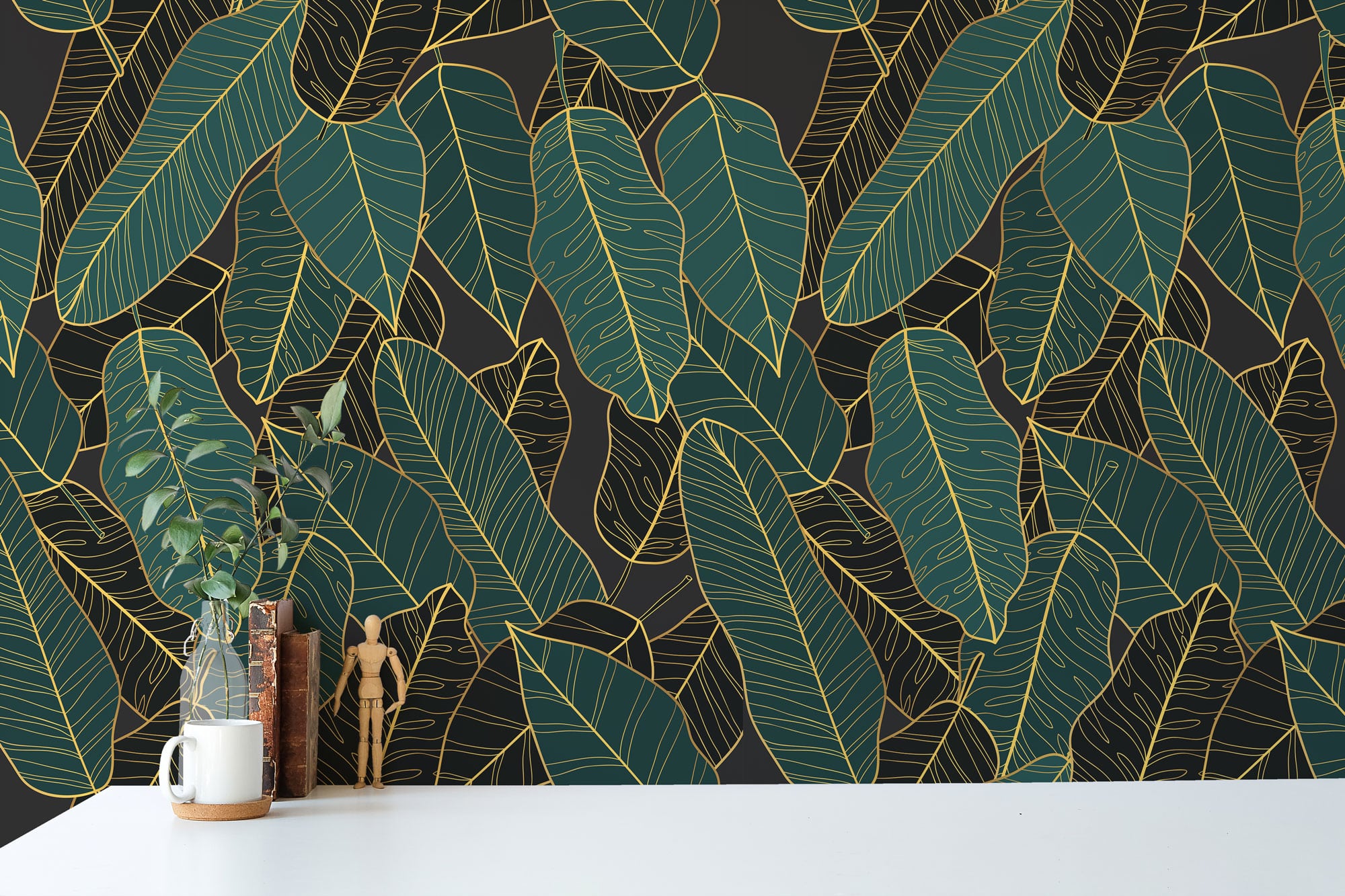 York Banana Leaf Peel And Stick WhiteGreen Wallpaper  DecoratorsBest