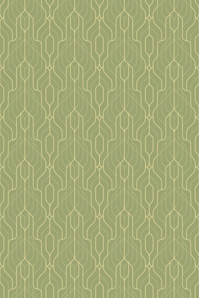 Fancy Walls Green Geometric peel and stick wallpaper