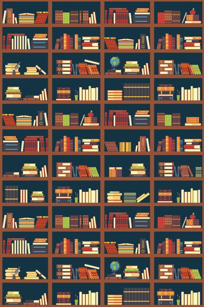 Fancy Walls Green Fun wallpaper for walls with book design