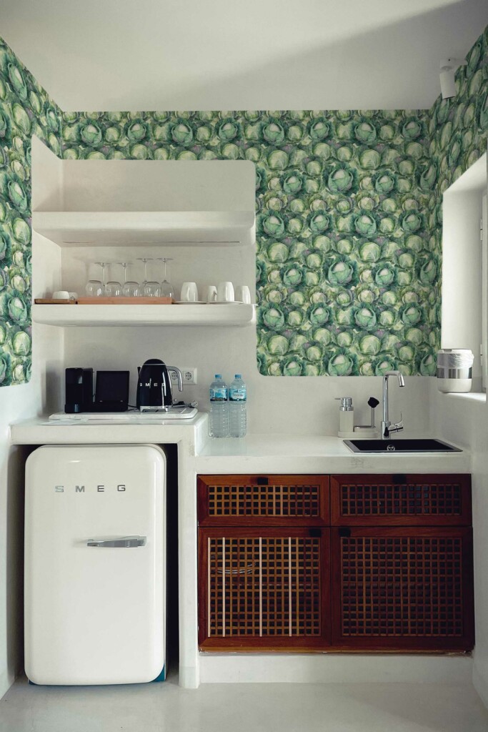 Traditional Verdant Cabbage Elegance wallpaper from Fancy Walls