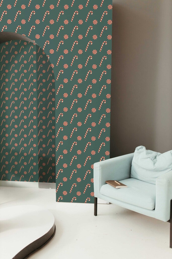 Green Classic Lollies removable wallpaper from Fancy Walls