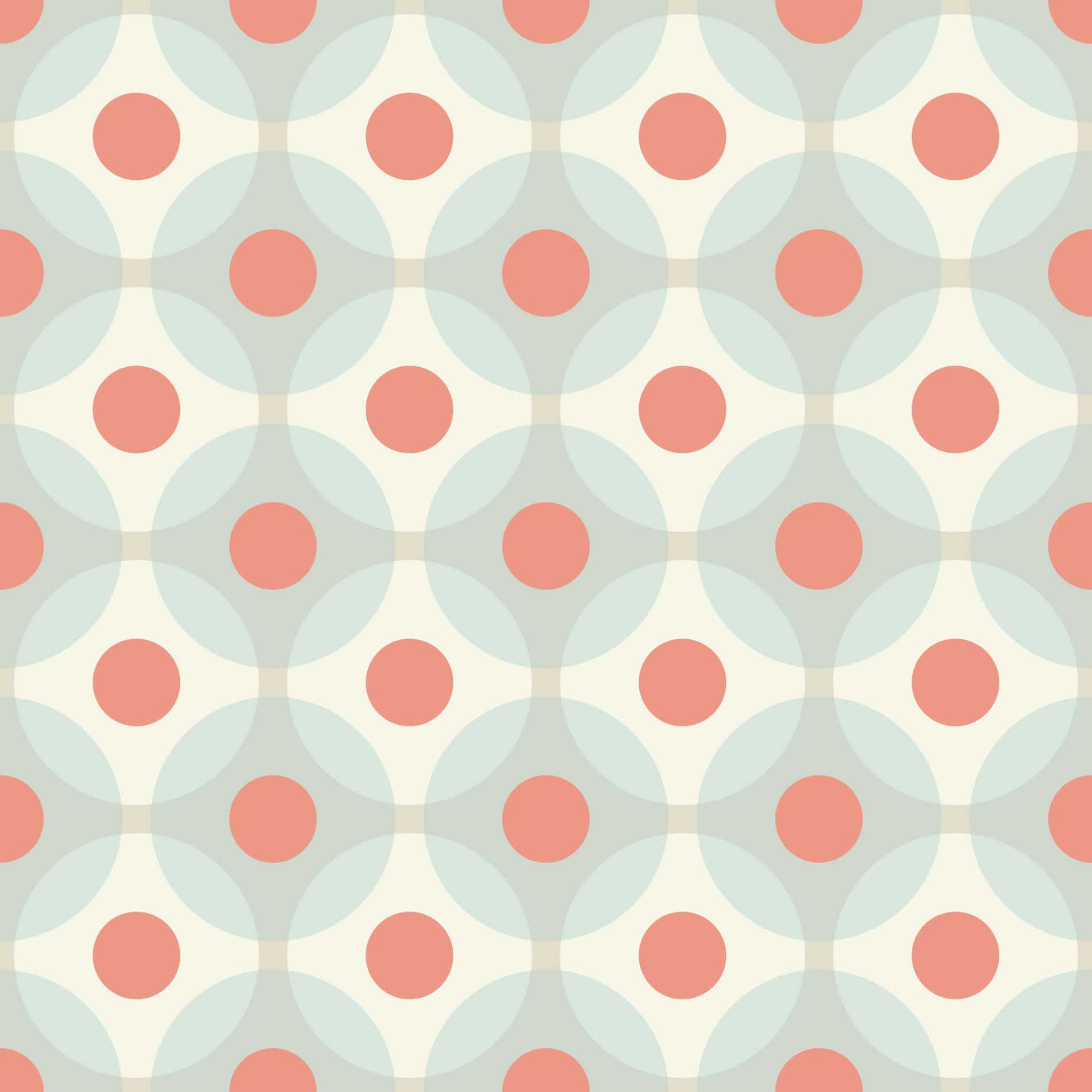 Retro geometric dotted wallpaper - Peel and Stick or Non-Pasted