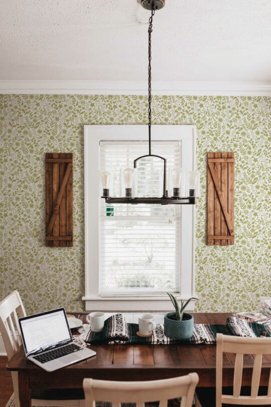 Green Essence peel and stick wallpaper by Fancy Walls