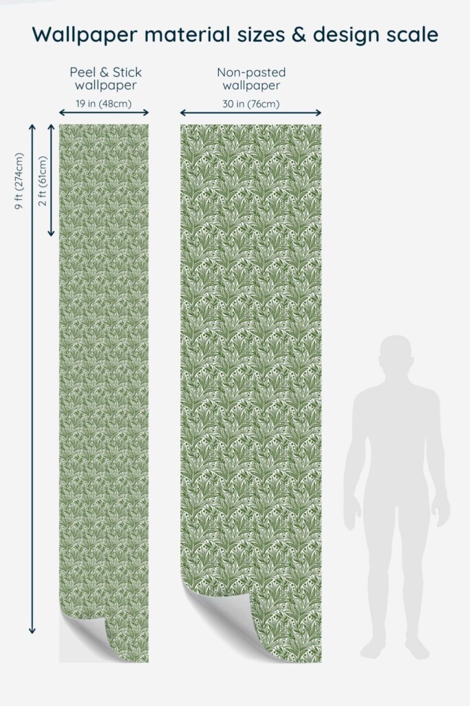 Fancy Walls removable wallpaper with green floral pattern for dining room walls