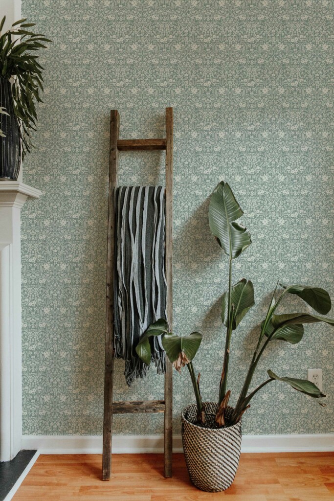 Botanical Sage Beauty Removable Wallpaper from Fancy Walls