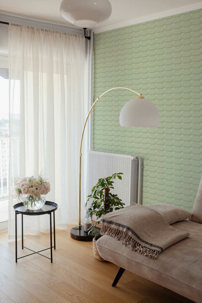 Removable Verdant Geometric Haven wallpaper from Fancy Walls