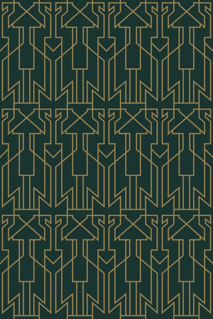 Fancy Walls Green Geometric self-adhesive wallpaper