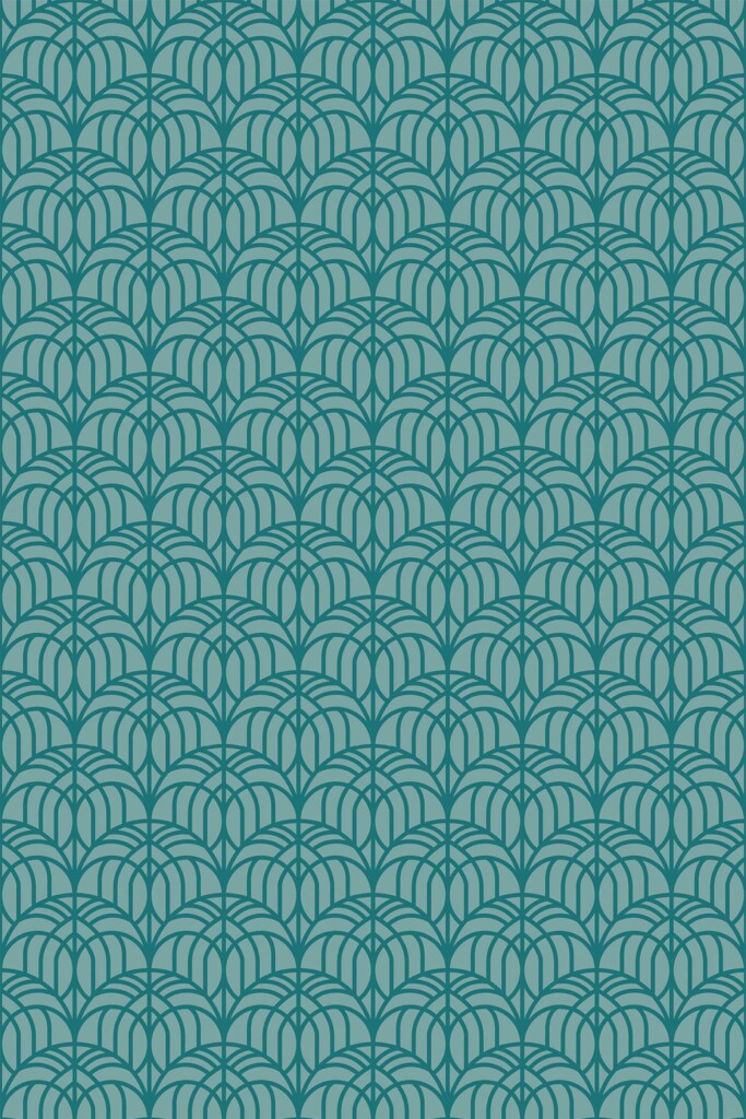 Fancy Walls Green Geometric unpasted wallpaper