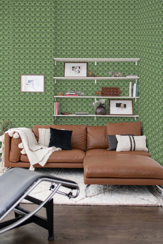 Elegant green self-adhesive wallpaper from Fancy Walls