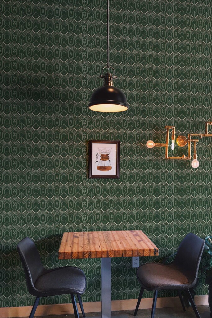 Fancy Walls Green Geometric removable wallpaper