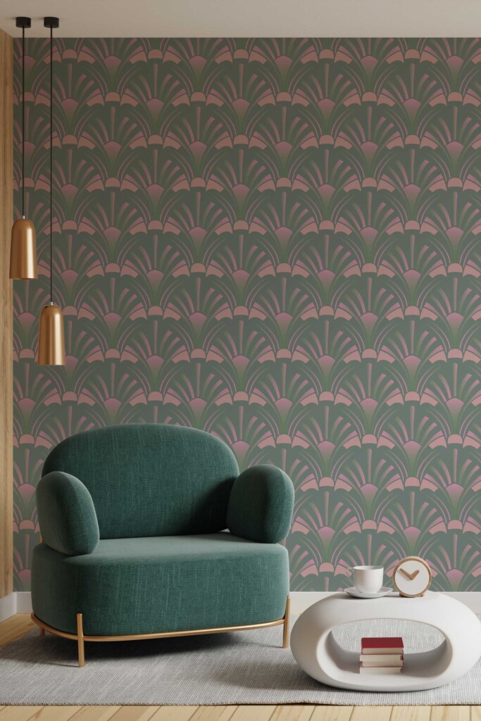 Fancy Walls Green Geometric removable wallpaper