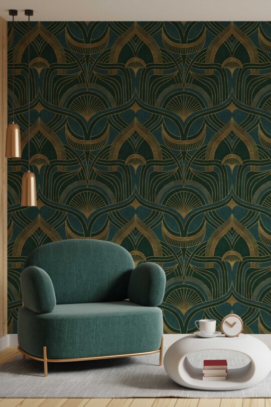 Fancy Walls Green Geometric removable wallpaper