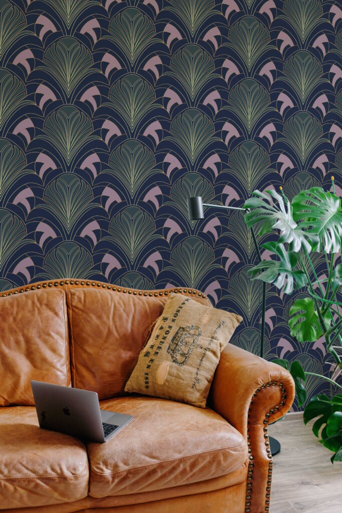 Fancy Walls Green Geometric unpasted wallpaper