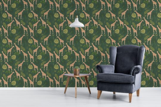 Giraffe self adhesive wallpaper