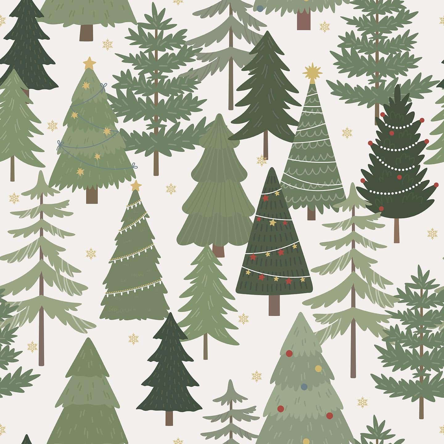 Colorful Christmas tree wallpaper - Peel and Stick or Non-Pasted | Save 25%