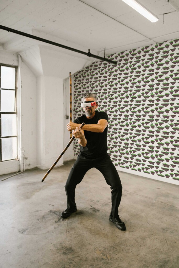 Fancy Walls self-adhesive wallpaper with nature-inspired floating islands