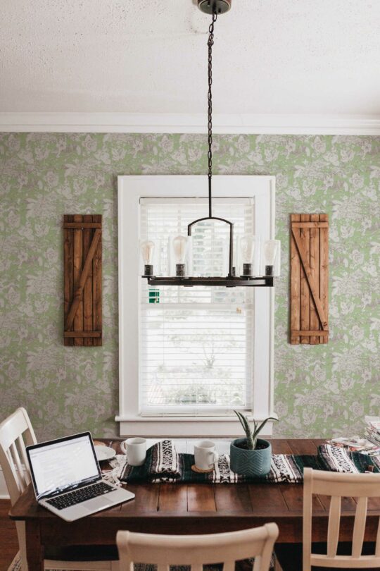 green stick and peel wallpaper