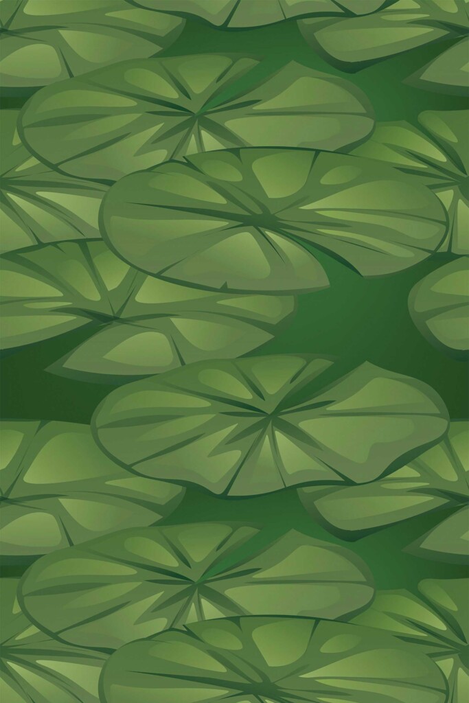 Fancy Walls self-adhesive wallpaper with green leaf design in botanical style