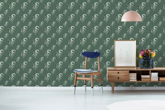 Monstera leaf peel and stick removable wallpaper