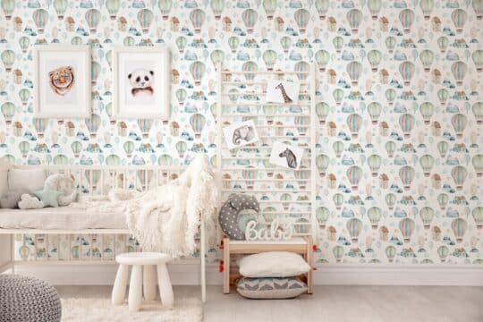 green nursery peel and stick removable wallpaper