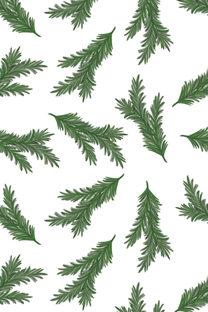 Green Pines peel and stick wallpaper by Fancy Walls