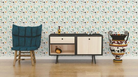 Tropical memphis peel and stick removable wallpaper