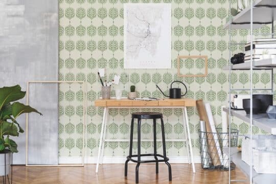green hallway/entryway peel and stick removable wallpaper