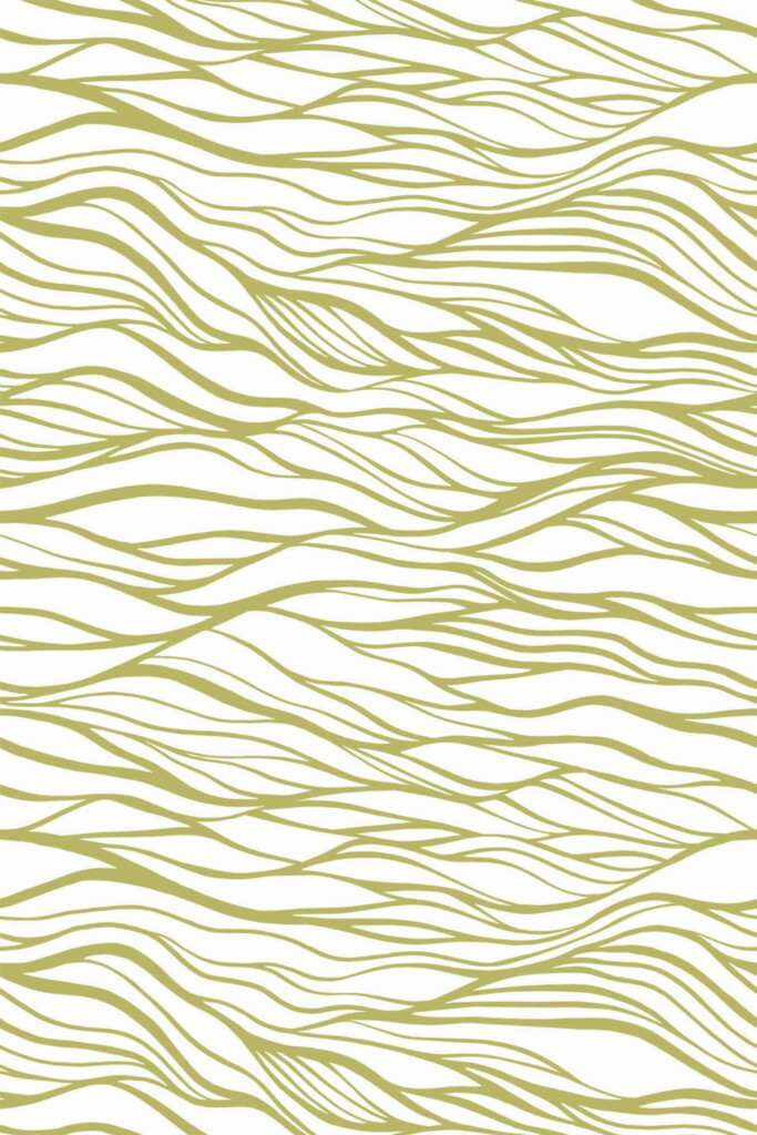 Pattern repeat of Green Sea Echo removable wallpaper design