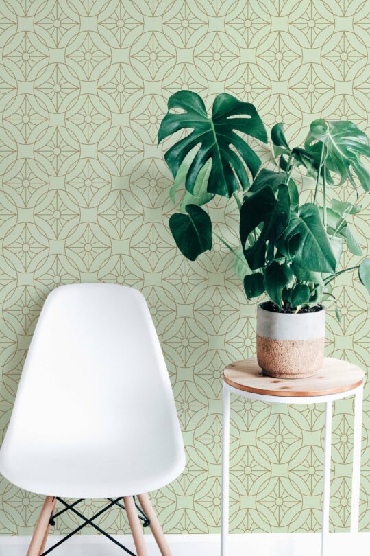 art deco geometric non-pasted wallpaper