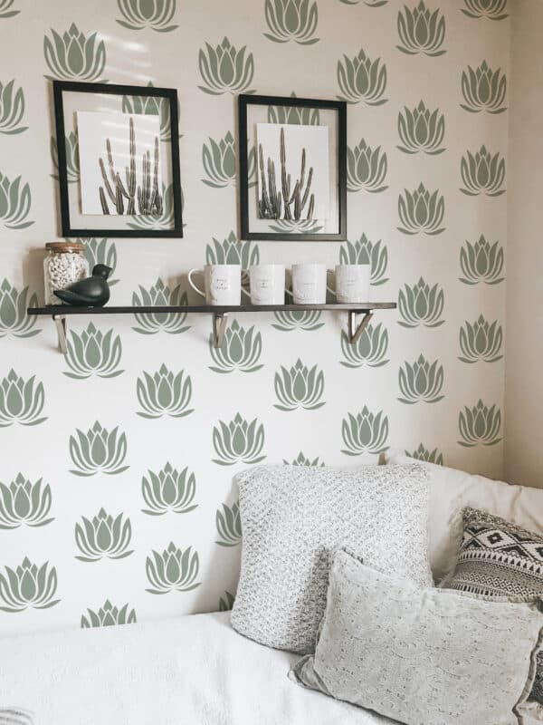 minimalist lotus non-pasted wallpaper