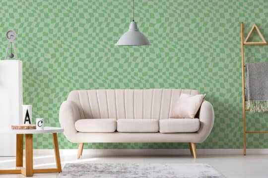green abstract unpasted wallpaper
