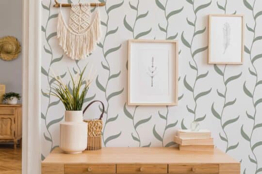minimalist vines non-pasted wallpaper