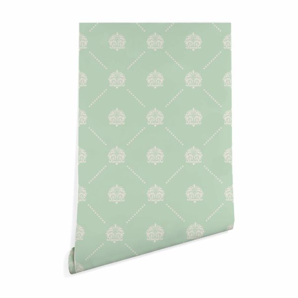 green vintage wallpaper peel and stick