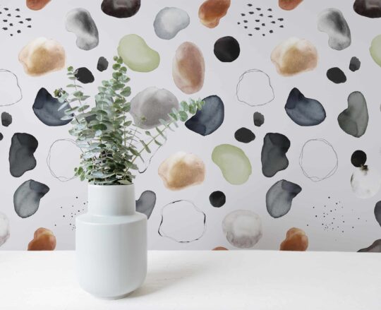 terrazzo multicolor traditional wallpaper