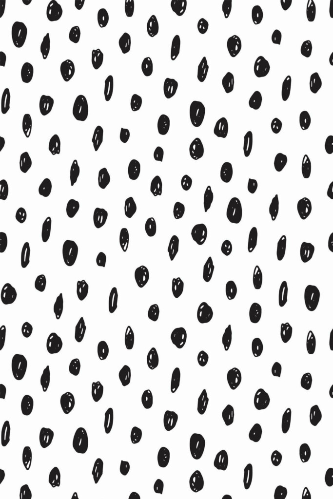 Pattern repeat of Hand drawn dots removable wallpaper design