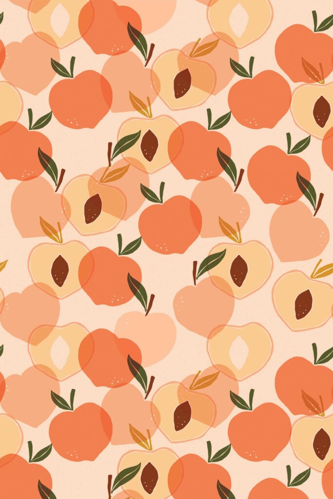 Fancy Walls Hand Drawn Peach self-adhesive wallpaper