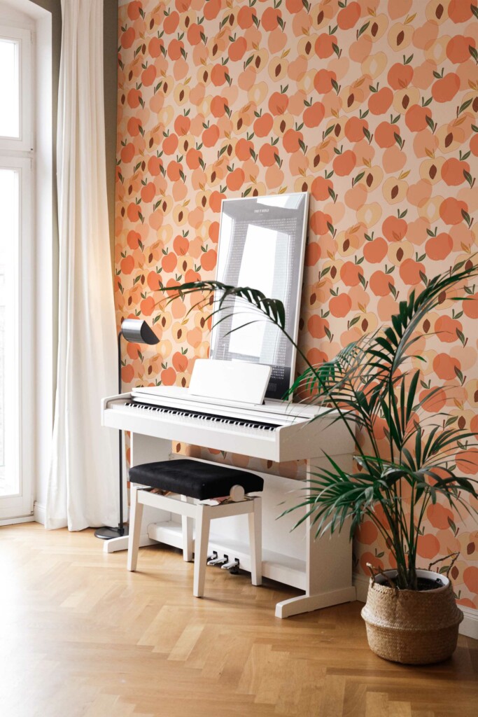 Fancy Walls Hand Drawn Peach removable wallpaper