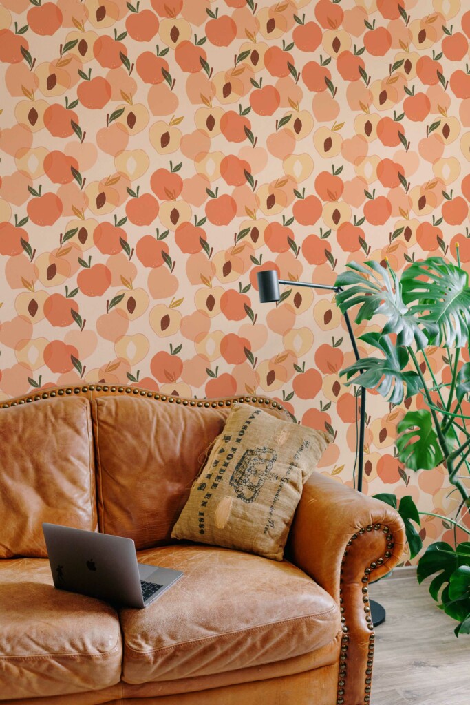 Fancy Walls Hand Drawn Peach traditional wallpaper