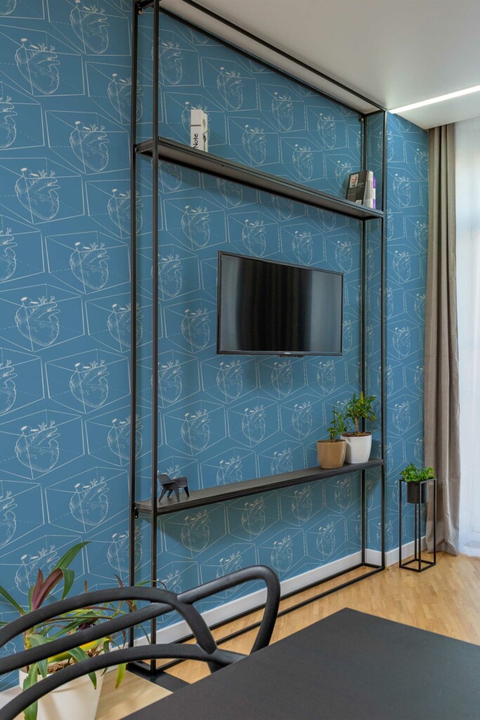 Removable Serene Captived Blue Wallpaper from Fancy Walls