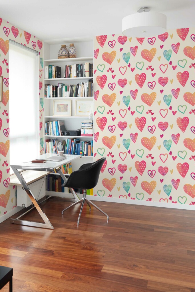 Vivid Heart Canvas Removable Wallpaper from Fancy Walls