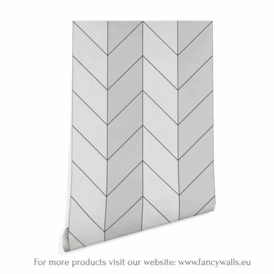 Gray herringbone peel and stick removable wallpaper