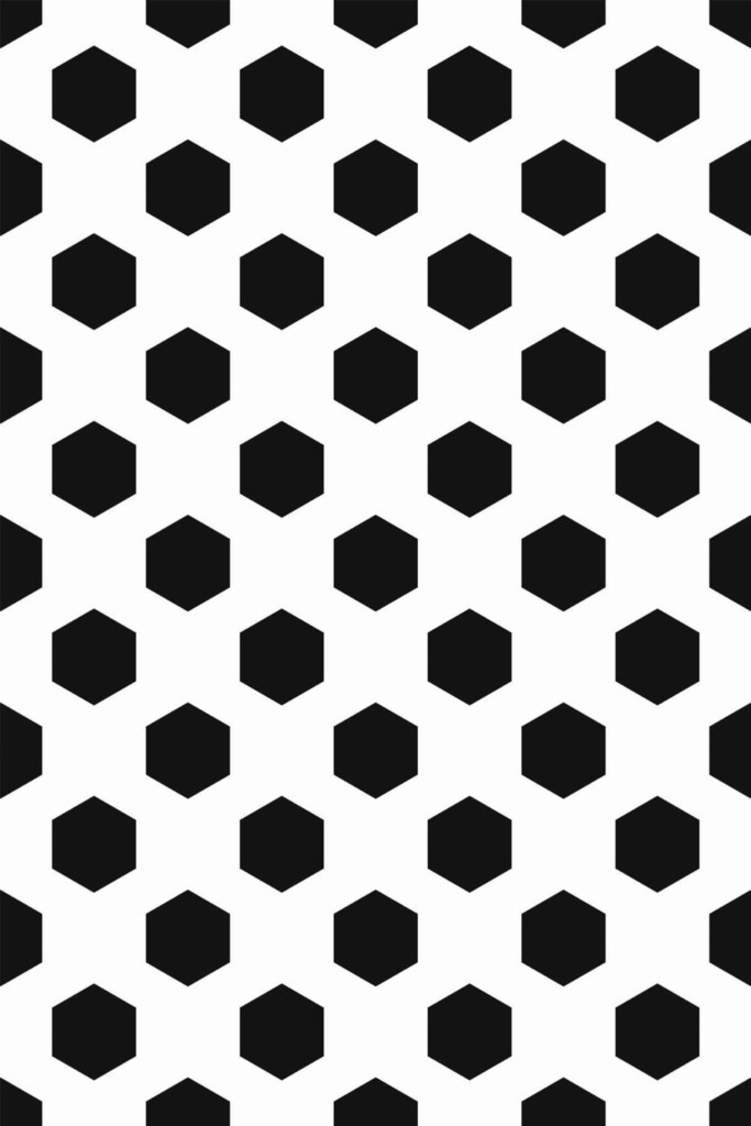 Pattern repeat of Hexagon polka dot removable wallpaper design