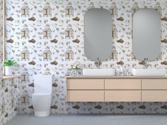 beige bathroom peel and stick removable wallpaper
