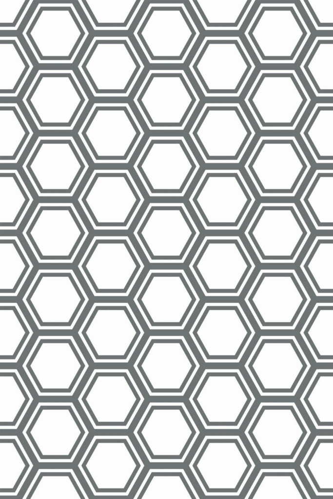 Pattern repeat of Honeycomb pattern removable wallpaper design