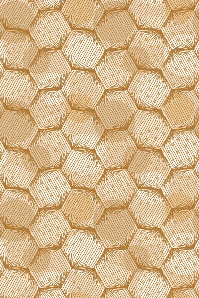 Pattern repeat of Honeycomb removable wallpaper design