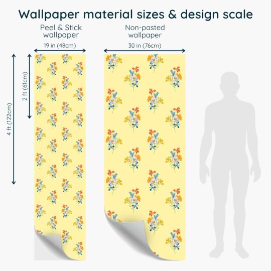 Pastel Sunshine Bouquet removable wallpaper by Fancy Walls